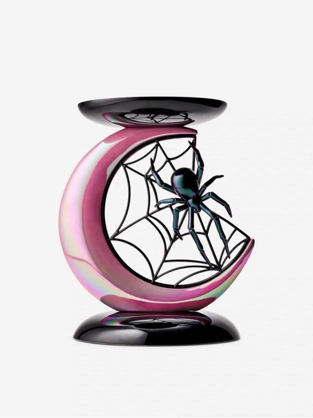Bath and body works Halloween 3 wick Candle Holder spider moon pedestal